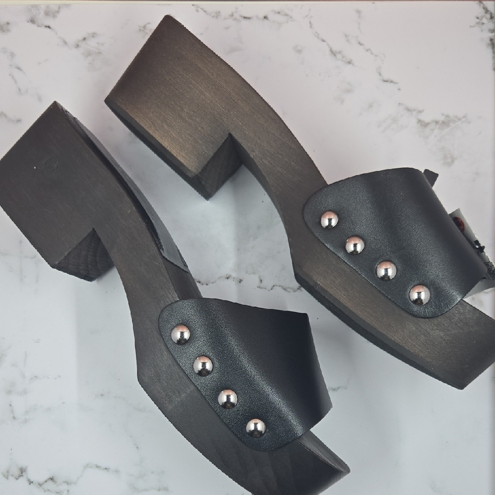 Zara Black Mules Sz 38 US 8